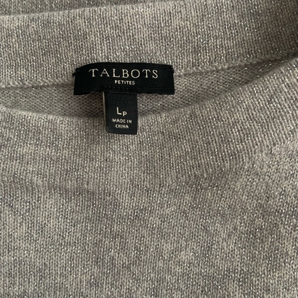 Talbots Cashmere Silver Sweater - Picture 3 of 7